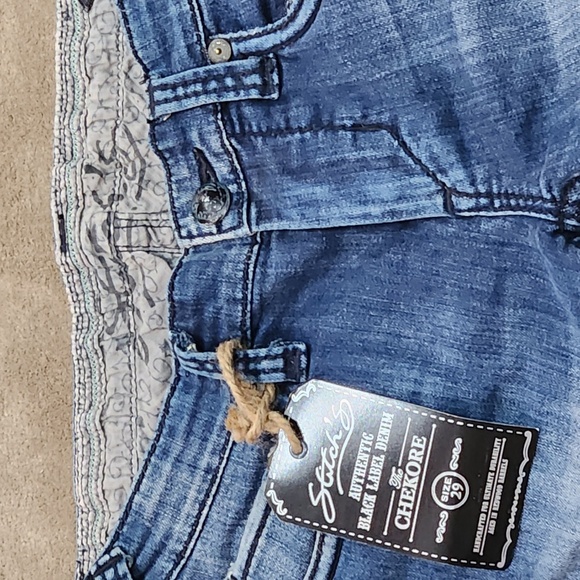 NWT Stitch’s Cherokee five pocket low rise denim Bermuda shorts size 29 - Picture 4 of 7